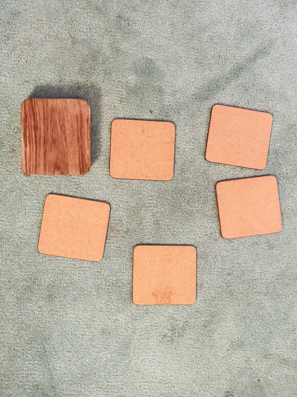 Vintage Yijan Australia Seven Sisters Dreaming Coasters Set of 6 Cork Hardboard